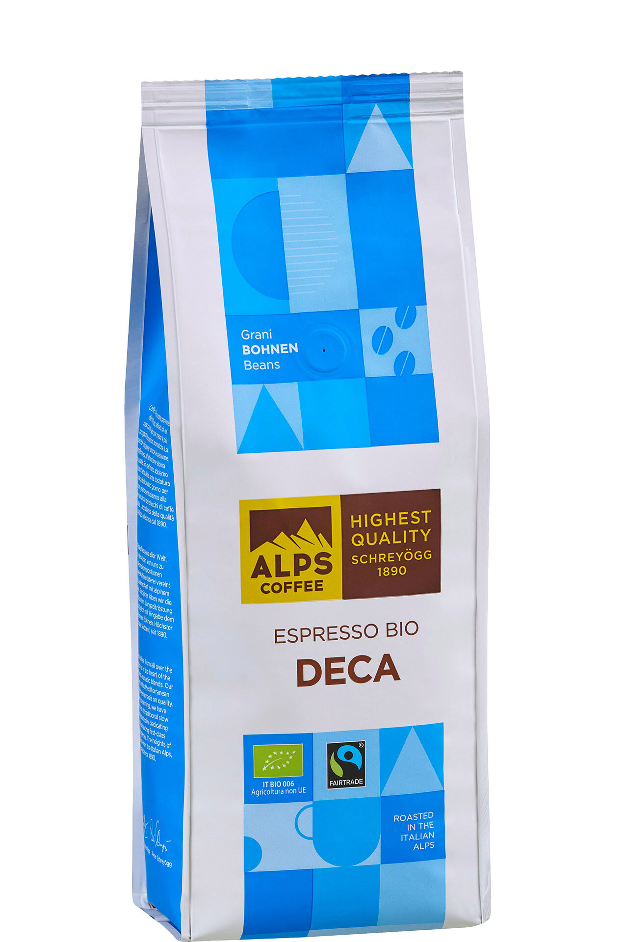 Schreyögg Alps Coffee Espresso | Bio und Fairtrade | 500g Bohne